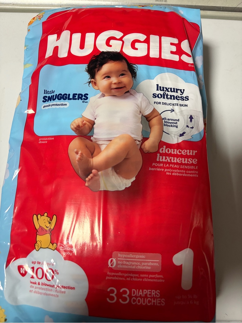 Huggies Little Snugglers Baby Diapers - Red, Size 1